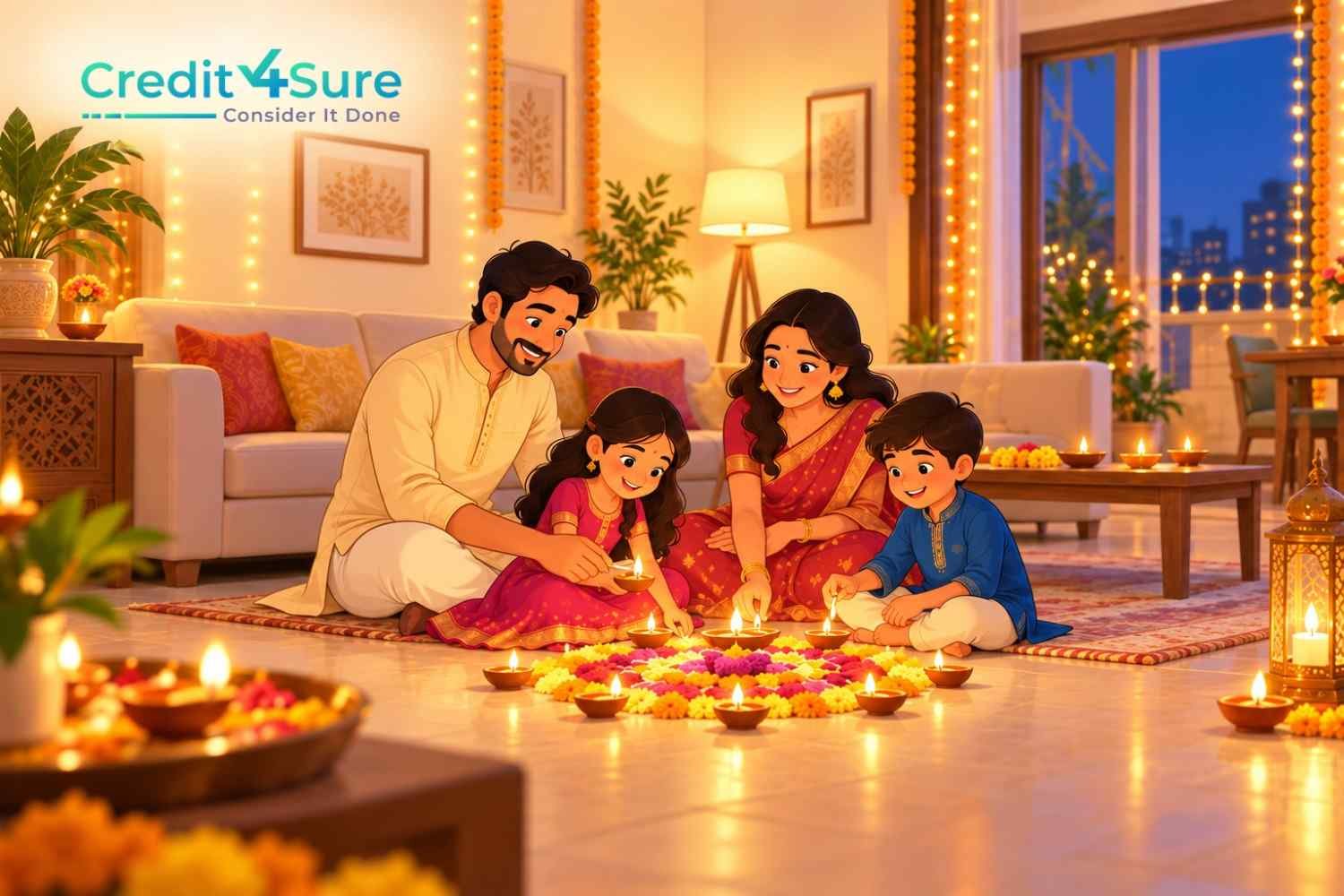 Personal loan for Diwali 2026 to help plan festive shopping, gifts and celebrations with Credit4Sure.